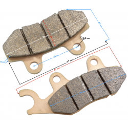 (WHOLESALE) Brake Pads Front Right HISUN Sector 550 (P115000441210000)