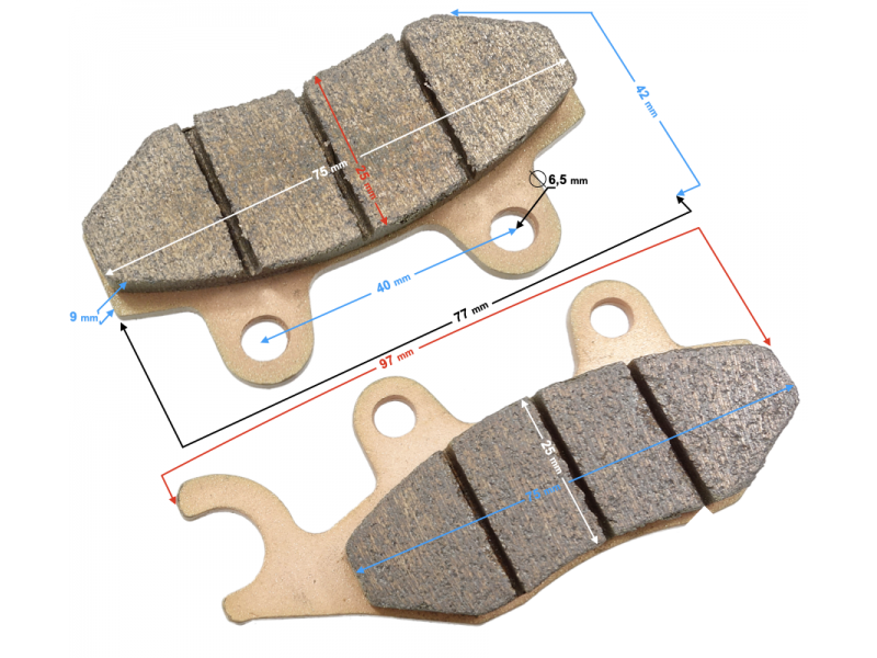 (WHOLESALE) Brake Pads Front Right HISUN Sector 550 (P115000441210000)
