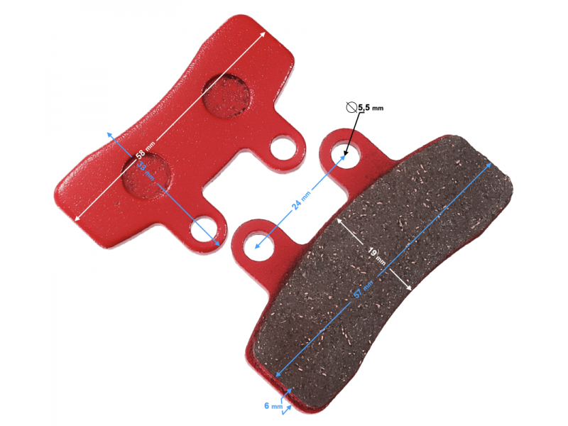 (WHOLESALE) BRAKE PADS FRONT CROSS 110cc 125cc