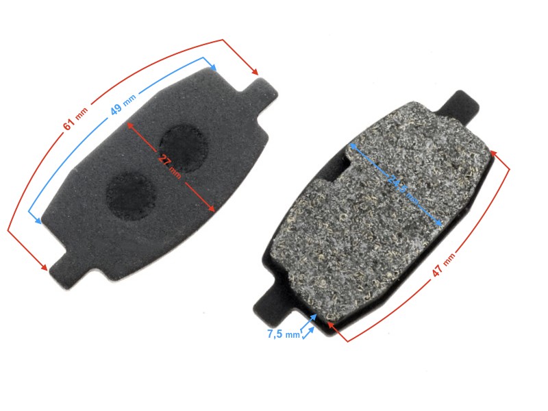Front brake pads for GTR scooter