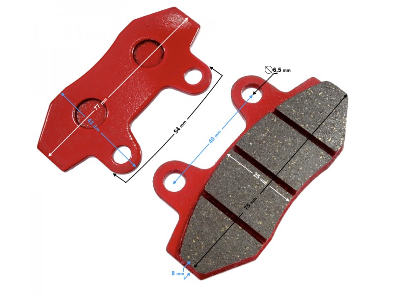 Front brake pads for Orlando scooter