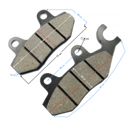 (WHOLESALE) Brake pads right front VOGE 300AC/300R (291710092-0001)