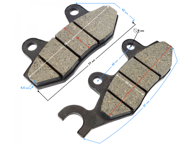 (WHOLESALE) Brake pads front VOGE SR125 (291710103-0001)