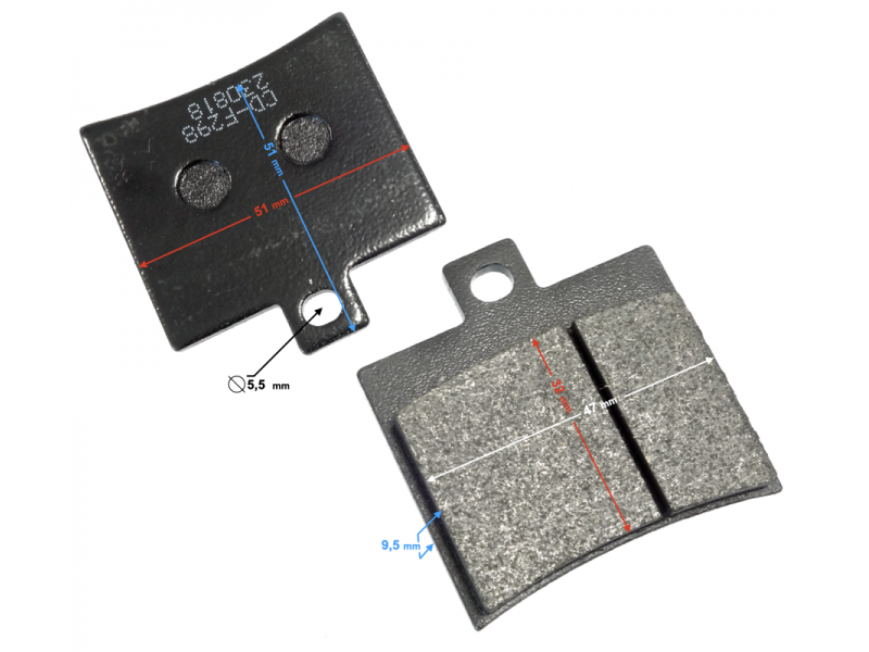 (WHOLESALE) Brake pads rear Coral 125