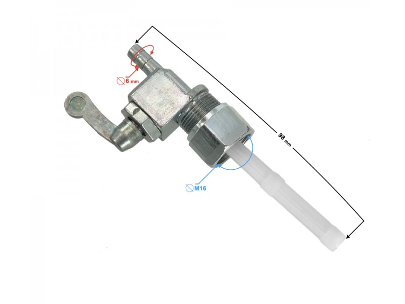 Fuel valve for Simson moped, screw M16