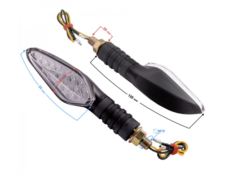 Universal indicators MRT-090, LED (18 LEDs) black, (E-mark)