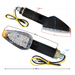 Universal indicators MRT-008, LED (14 LEDs) black, (E-mark)