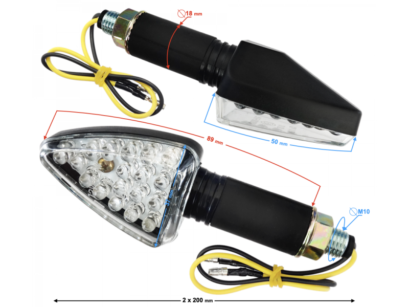 Universal indicators MRT-007, LED (13 + 2 LEDs) black, (E-mark) Universal indicators MRT-007, LED (13 + 2 LEDs) black, (E-mark)