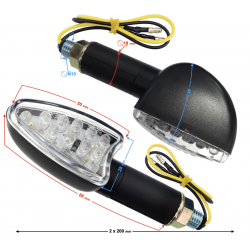 Universal indicators MRT-001, LED (15 LEDs) black, (E-mark) Universal indicators MRT-001, LED (15 LEDs) black, (E-mark)