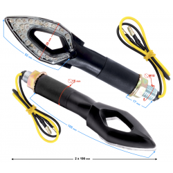 Universal indicators MRT-083, LED (20 Diodes) black, (E-mark)
