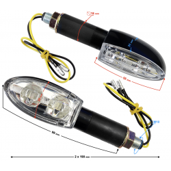 Universal indicators MRT-046, LED (12 SMD-Diodes) black, (E-mark) Universal indicators MRT-046, LED (12 SMD-Diodes) black, (E-mark)