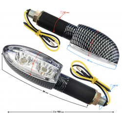 Universal indicators MRT-046, LED (12 SMD-Diodes) graphite, (E-mark)
