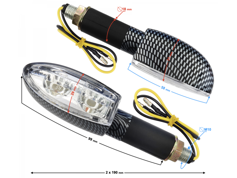 Universal indicators MRT-046, LED (12 SMD-Diodes) graphite, (E-mark)