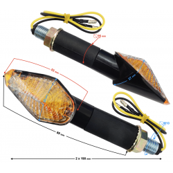 Universal indicators MRT-065, LED (12 SMD -Diodes) black, (E-mark)