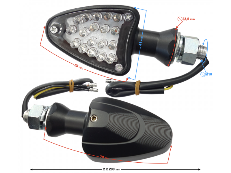 Universal indicators MRT-015, LED, metallic, (E-mark)