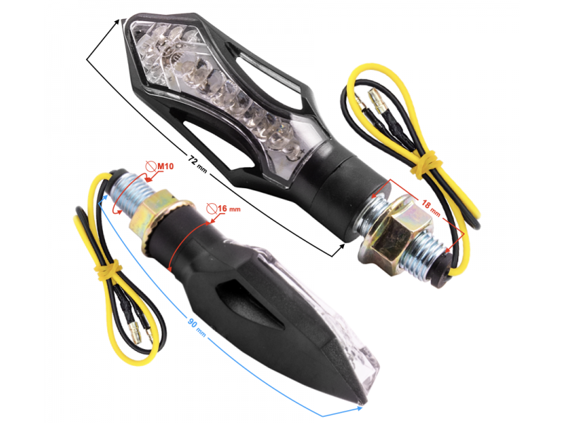 Universal indicators MRT-098, LED, black, (E-mark)