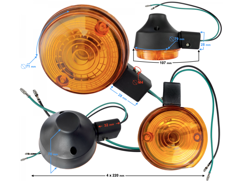 Indicators front and rear MZ