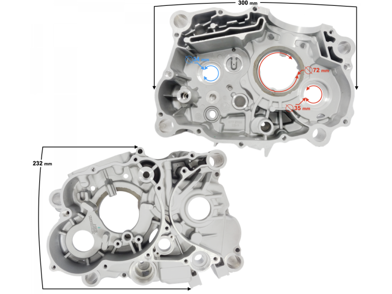 Engine crankcase left NXT300