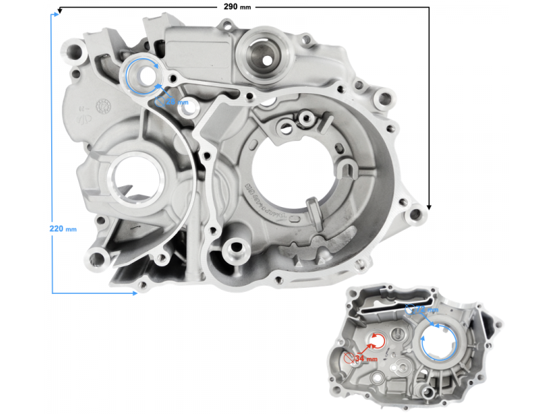 Engine crankcase left NXT250