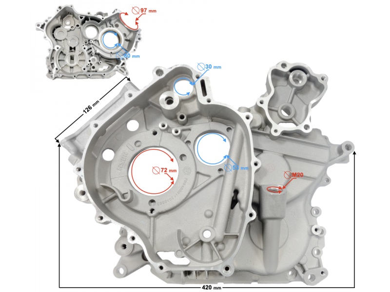 Engine cover right Hisun Tactic 550 Engine cover right Hisun Tactic 550