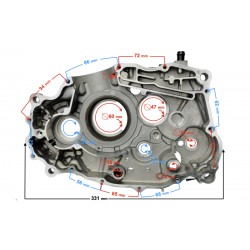 Right engine crankcase for motorcycle Classic 125
