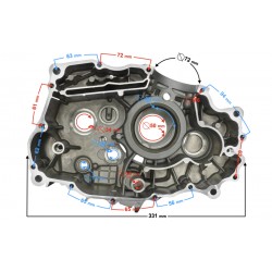 Left engine crankcase for motorcycle Classic 125 Left engine crankcase for motorcycle Classic 125