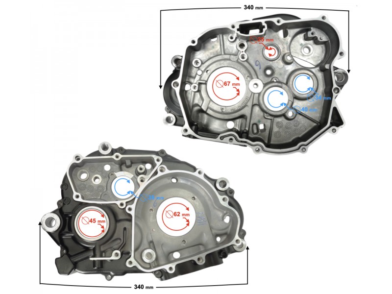 Left and right engine crankcase VOGE