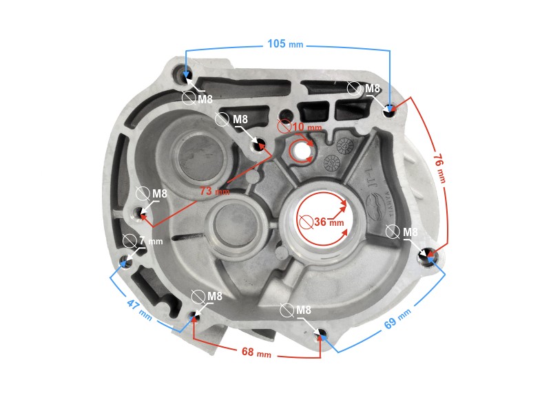 Engine crankcase right for Falcon 50
