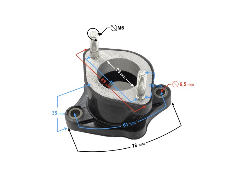 Carburetor suction connector for Bashan 200 quad