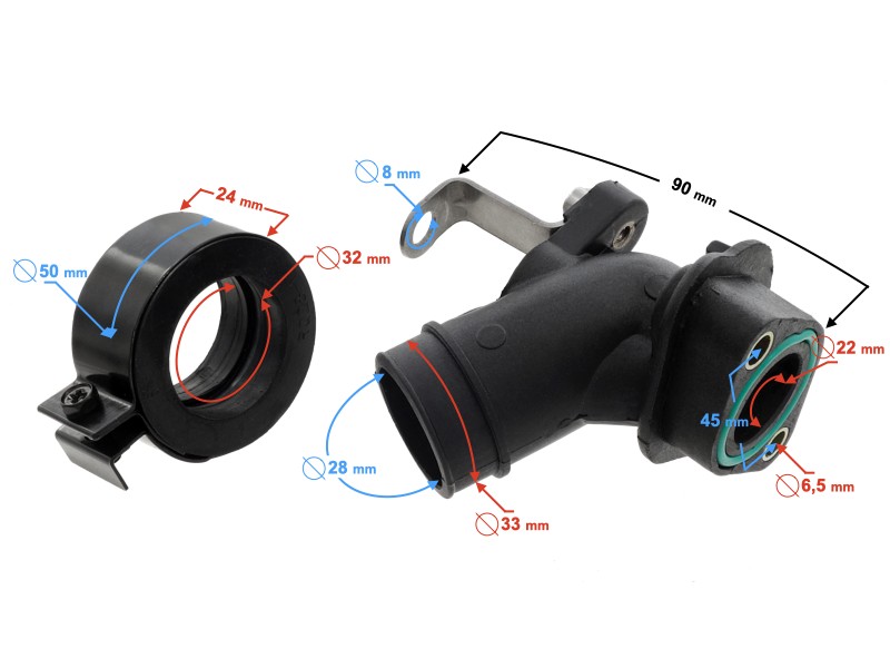 suction connector ATV Mikilon 180 (H)