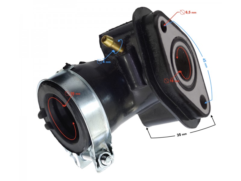 Suction connector for 4T scooter