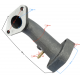 Carburetor port for Moretti horizontal engine 154FMI, 125cc 4T, 4-speed Manual