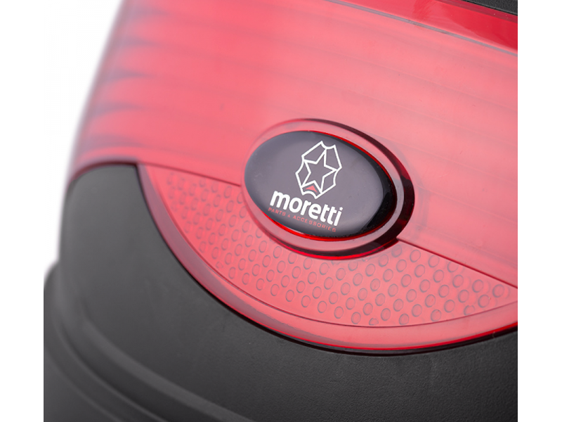 Case Moretti MR-808, 28 l, black, red reflector