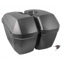 Side cases Moretti MR-B66, 23l, black, red reflector Side cases Moretti MR-B66, 23l, black, red reflector