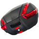 Top case Moretti, MR-888, 35l, black, red reflection