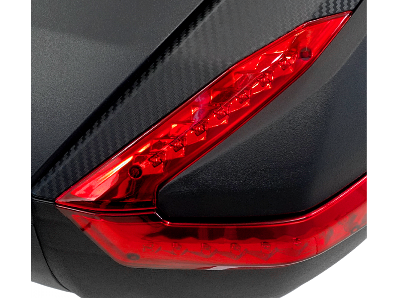 Top case Moretti, MR-888, 35l, black, red reflection
