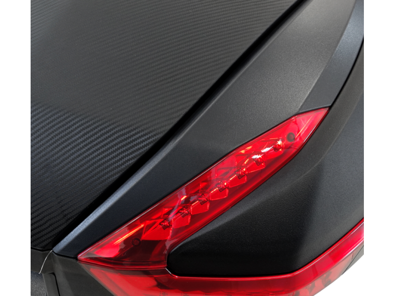 Top case Moretti, MR-898, 47l, black, red reflection
