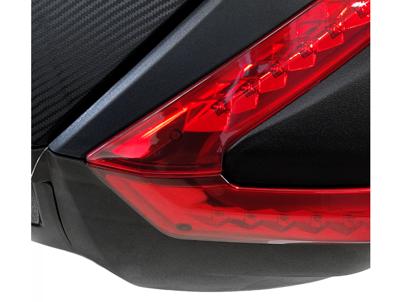 Top case Moretti, MR-898, 47l, black, red reflection