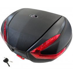 Top case Moretti, MR-898, 47l, black, red reflection