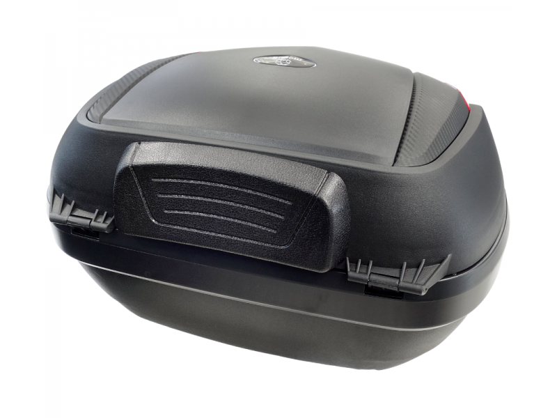 Top case Moretti, MR-898, 47l, black, red reflection
