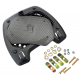 Top case Moretti, MR-898, 47l, black, red reflection