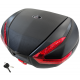 Top case Moretti, MR-898, 47l, black, red reflection