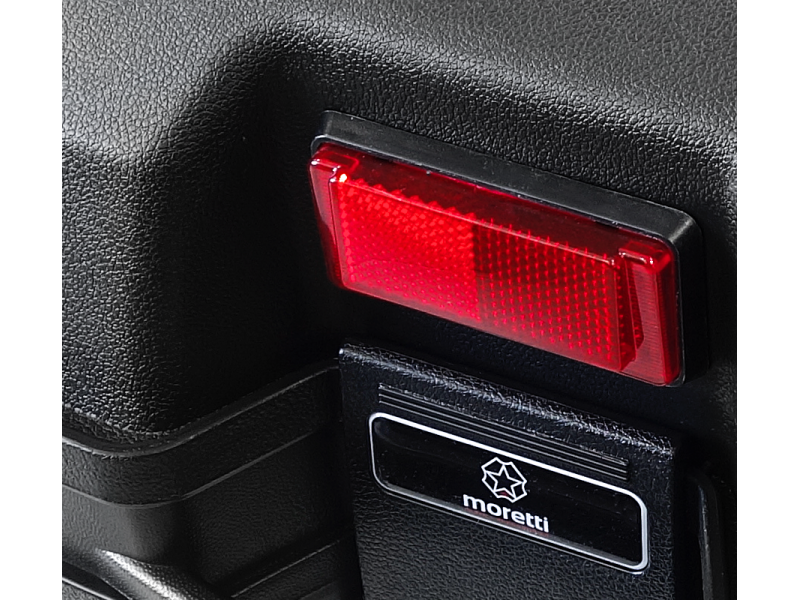 Top case Moretti, MR-698, 45l, black, red reflection