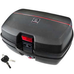 Top case Moretti, MR-698, 45l, black, red reflection