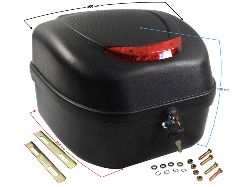 Case BTM-100, black, red reflector