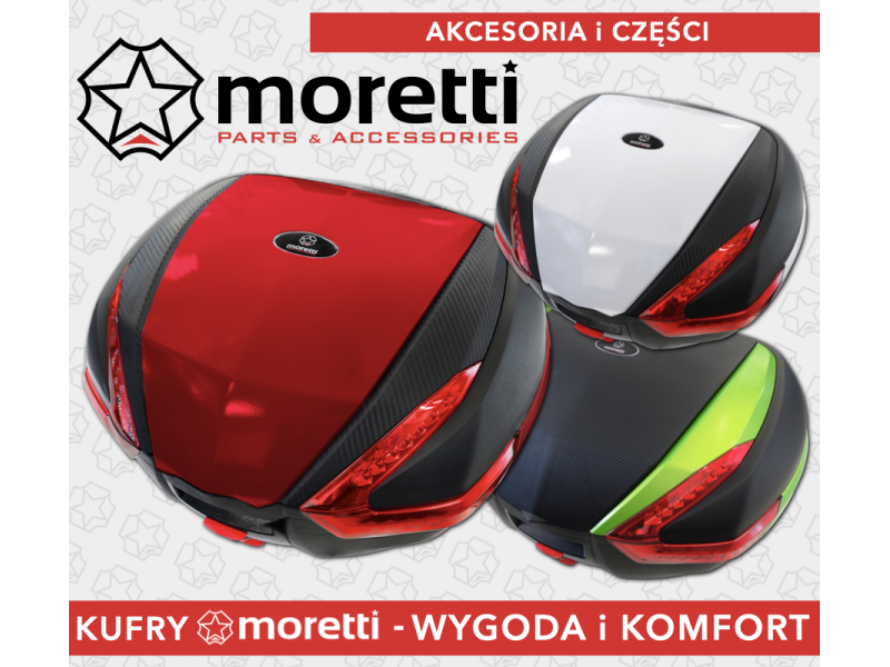 Case Moretti MR-807, 28 l, black, white reflector