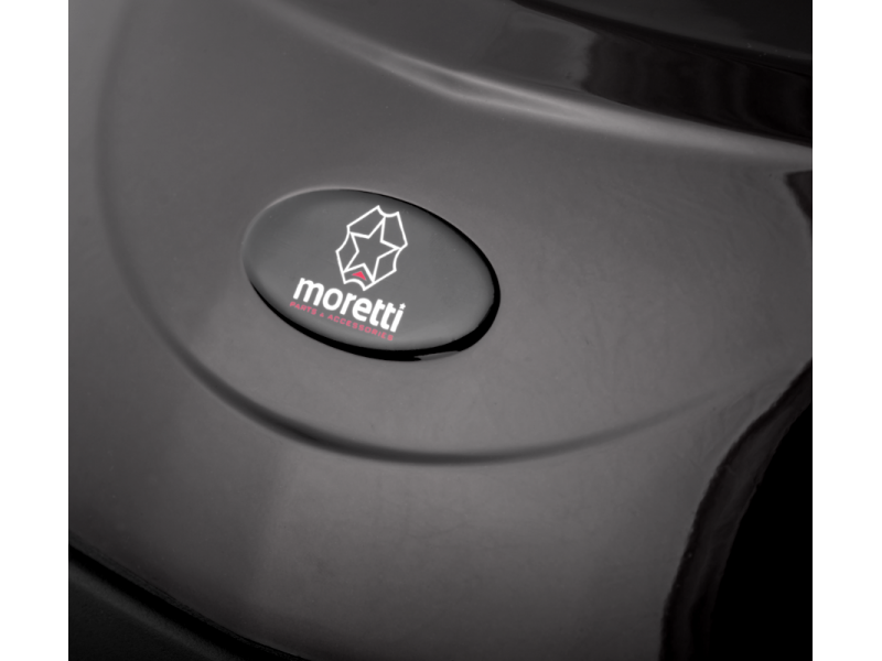 Case Moretti MR-889, 46 l, black gloss, red reflector