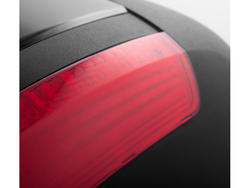 Case Moretti MR-889, 46 l, black gloss, red reflector