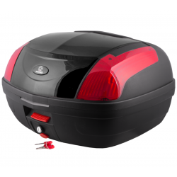Case Moretti MR-889, 46 l, black gloss, red reflector