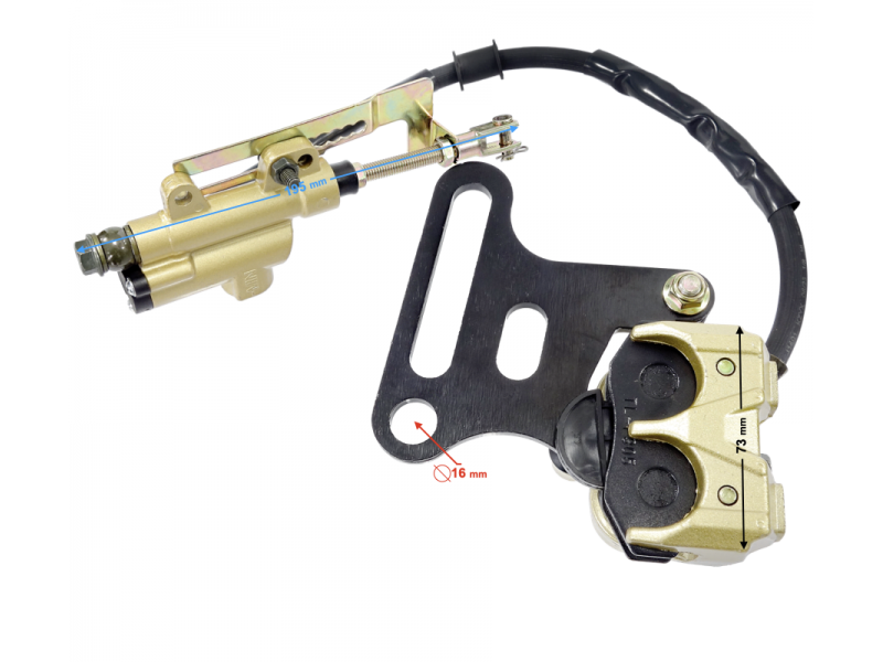 Complete rear brake set m12 Cross 125 with safety device Complete rear brake set m12 Cross 125 with safety device